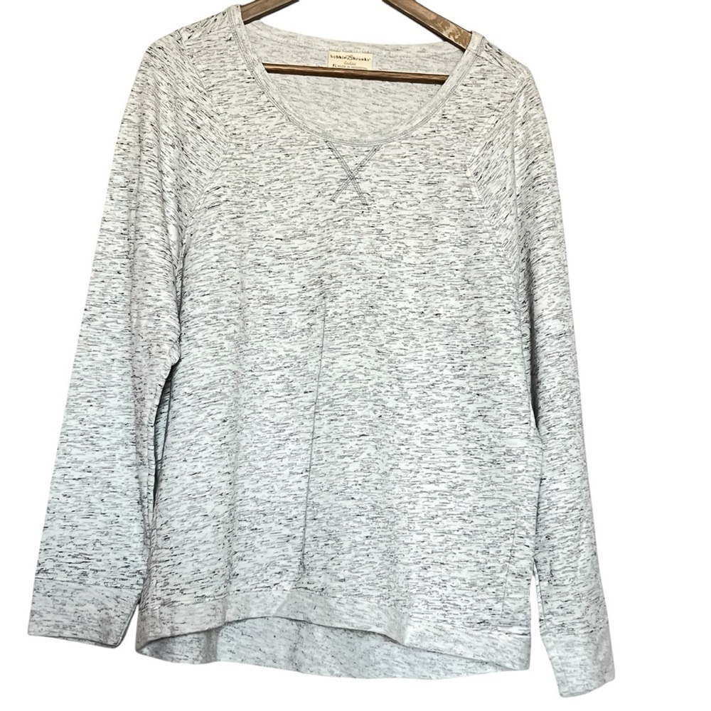 Bobbie Brooks Ladies Crewneck Long Sleeve Sweatshirt Light Gray Women’s Size XL